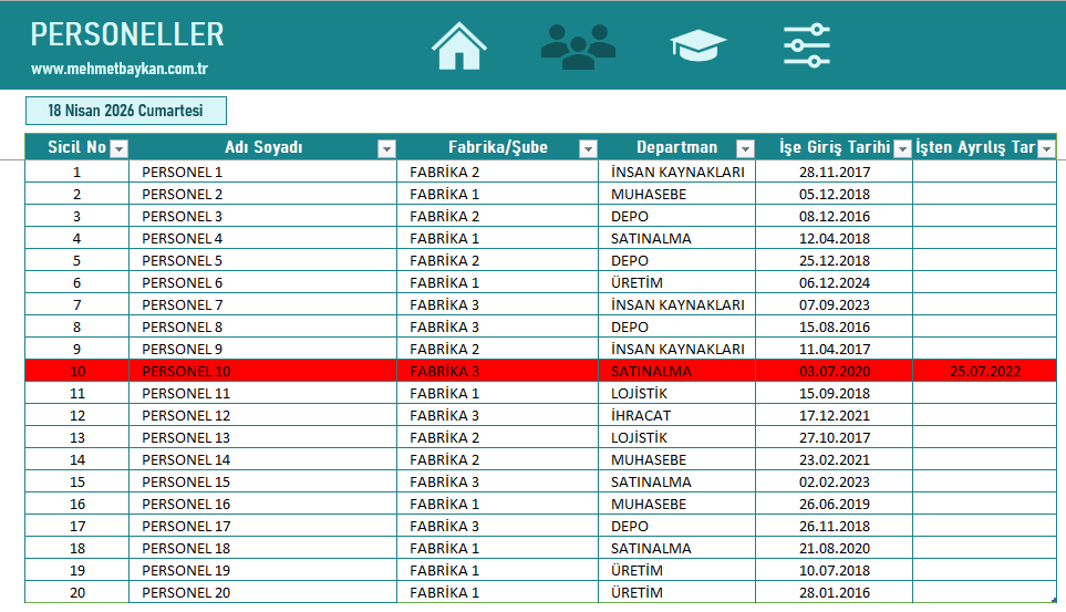Excel Eğitim Takip Programı Eğitim Takip Programı 2