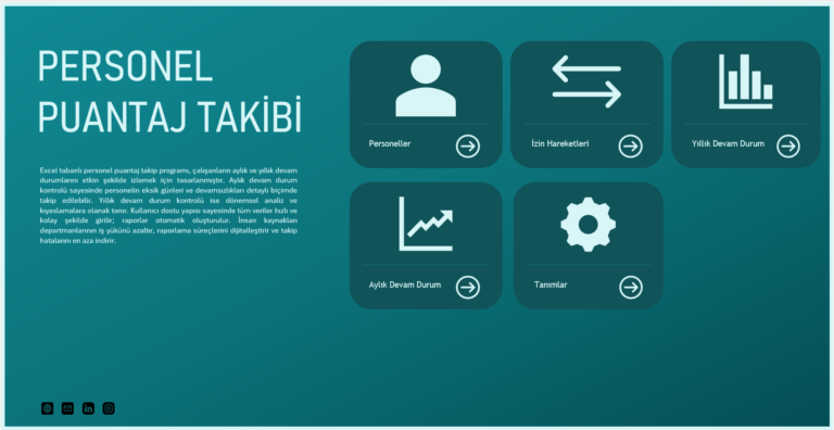 Excel Puantaj Takip Programı