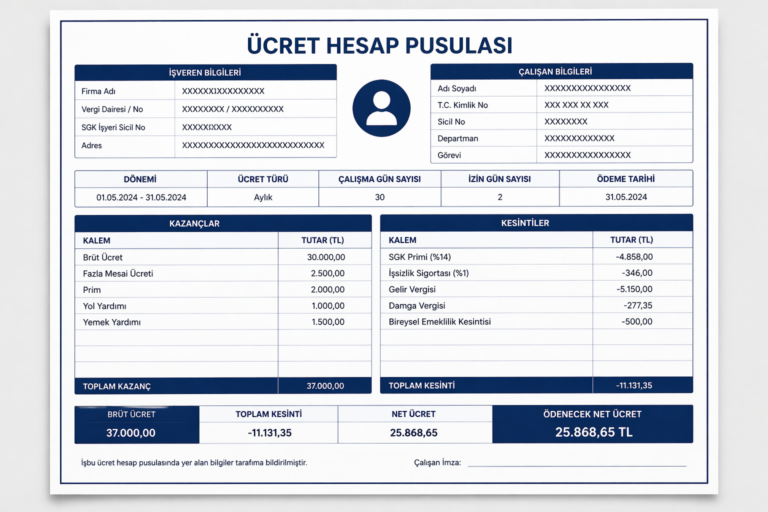 Ücret Hesap Pusulası Nedir? Nasıl Hazırlanır? (2026 Detaylı Rehber) Ücret Hesap Pusulası